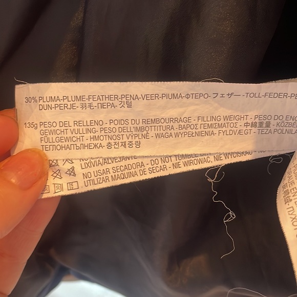 Zara Basic Goose Down Navy Winter Jacket - Picture 9 of 9